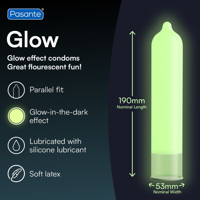 PASANTE - GLOW CONDOMS BAG 144 UNITS