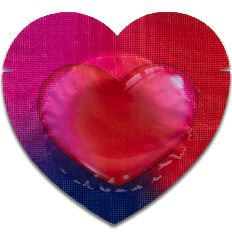 PASANTE - CONDOMS RED HEART SHAPE BAG 144 UNITS