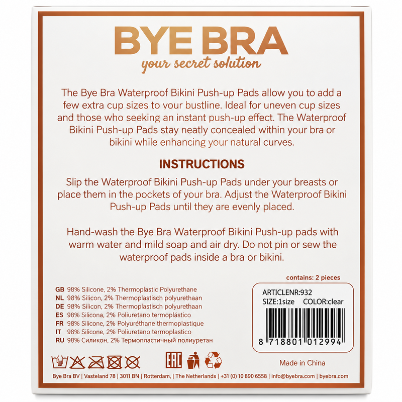 BYE-BRA - PADS PUSH-UP WATERPROOF