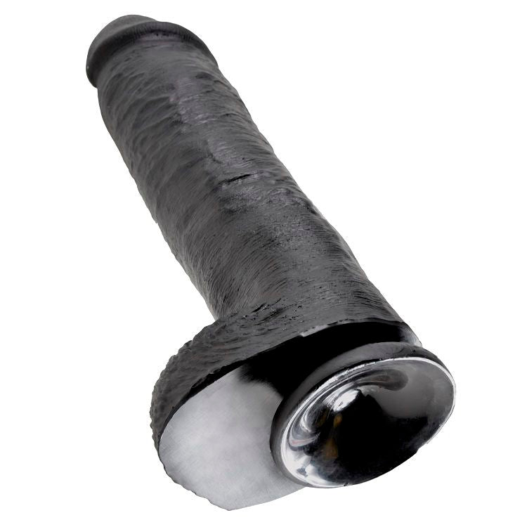 KING COCK - GODEMICHET NOIR AVEC COUILLES 28 CM