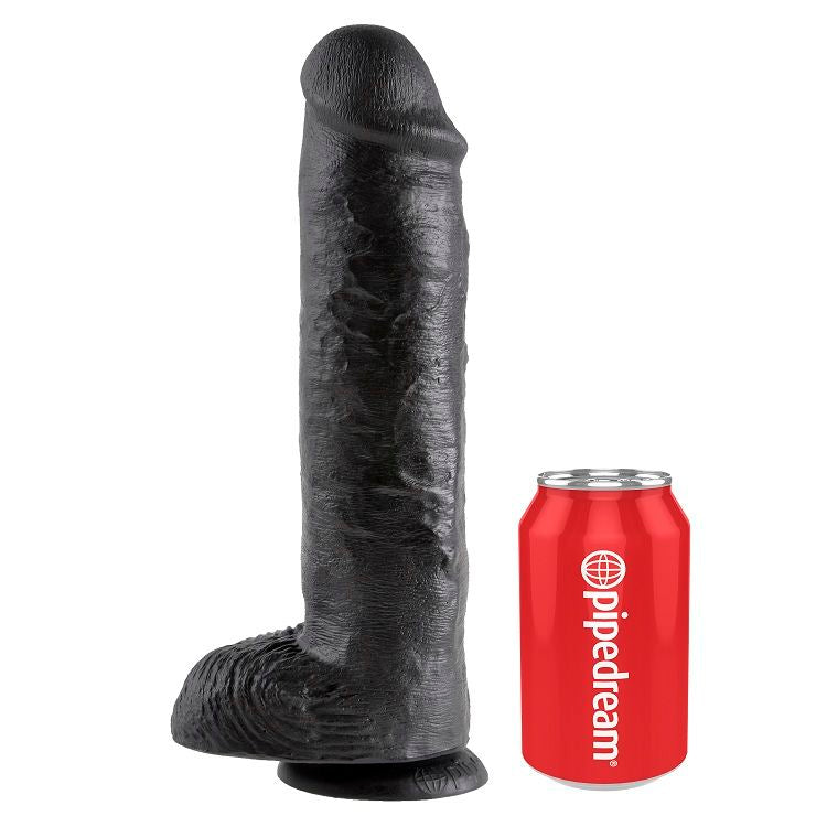 KING COCK - GODEMICHET NOIR AVEC COUILLES 28 CM