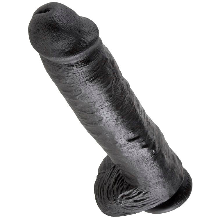 KING COCK - GODEMICHET NOIR AVEC COUILLES 28 CM