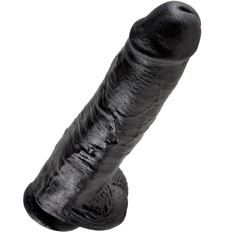 KING COCK - GODEMICHET NOIR AVEC COUILLES 28 CM