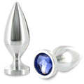 MÉTAL DUR - PLUG ANAL CRISTAL EN ALUMINIUM COULEUR MOYENNE 8.89CM