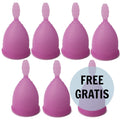 NINA KIKÍ - MENSTRUATIONSKAPPE LILA GRÖSSE L 6 + 1 GRATIS
