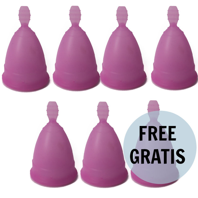 NINA KIKÍ - MENSTRUATIONSTASSE LILA GRÖSSE S 6 + 1 GRATIS