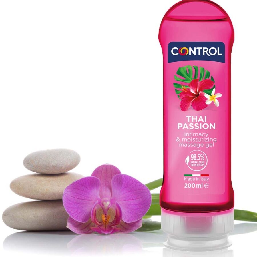 CONTRÔLE - HUILE DE MASSAGE ET LUBRIFIANT 2 EN 1 PLAISIR THAÏ 200 ML