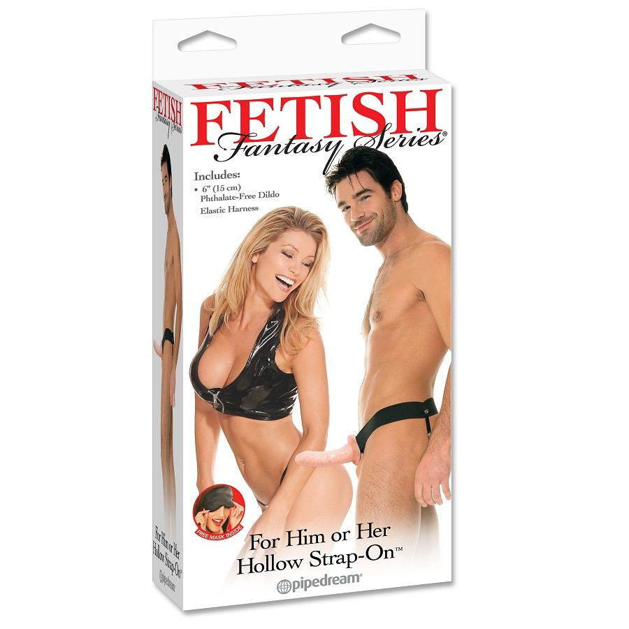 SÉRIE FETISH FANTASY - HARNAIS CREUX RÉGLABLE EN CUIR 15 CM