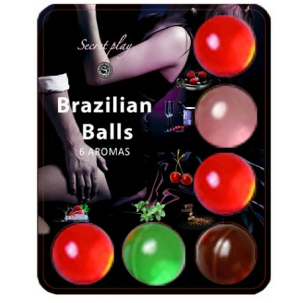 SECRETPLAY - BRAZILIAN BALLS GLEITMITTEL HEISSE KUGELN 6 EINHEITEN