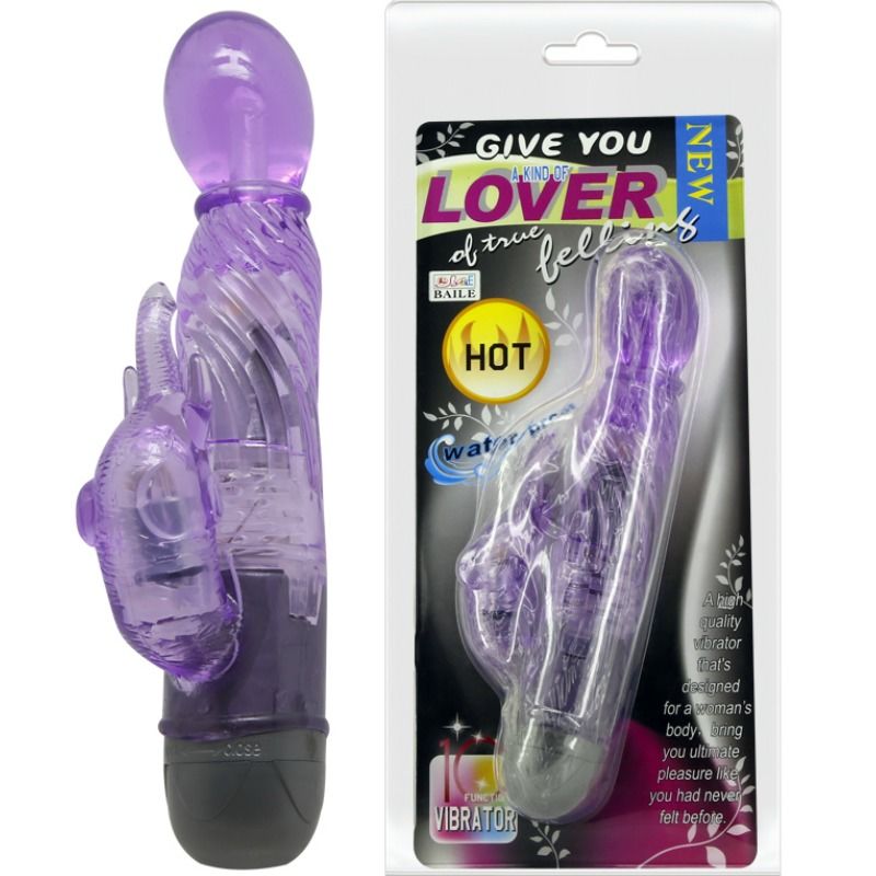 BAILE - VIBREUR LOVER AVEC LAPIN LILAS 10 MODES