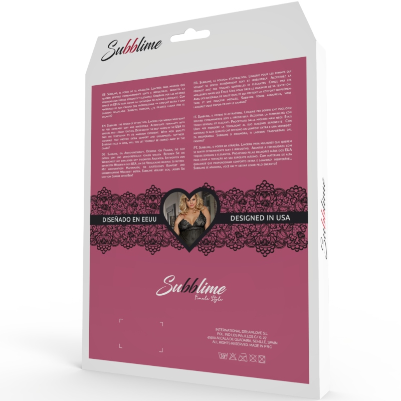 SUBBLIME - PÉIGNOIR QUEEN PLUS EN DENTELLE MANCHES ÉVASÉES