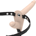HARNAIS BDSM SOUMISSION FÉTICHE - VIBREUR DOUBLE PÉNÉTRATION EFFET CHAIR