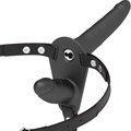 FETISCH SUBMISSIVE HARNESS - DOPPELPENETRATION SCHWARZER VIBRATOR