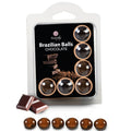 SECRETPLAY - LOT DE 6 BOULES BRÉSILIENNES CHOCOLAT