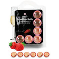 SECRETPLAY - LOT DE 6 BOULES BRÉSILIENNES FRAISES ET CAVA