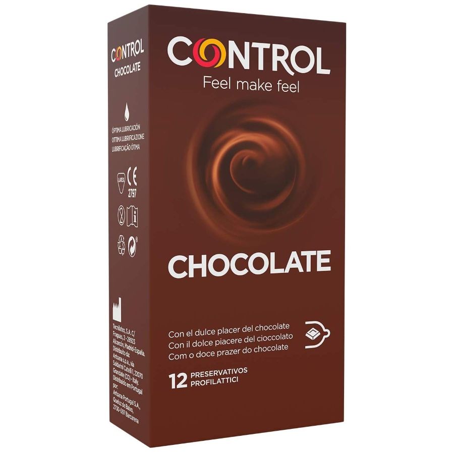 CONTRÔLE - PRÉSERVATIFS ADAPTA CHOCOLAT 12 UNITÉS