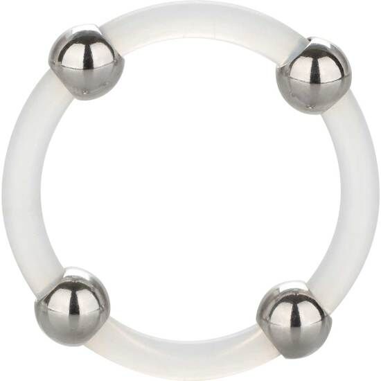 CALEXOTICS - ANNEAU EN SILICONE PERLÉ EN ACIER L