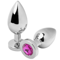 MÉTAL DUR - PLUG ANAL DIAMANT ROSE PETIT 5.71CM