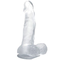 BAILE - GODEMICHET RÉALISTE AVEC VENTOUSE ET TESTICULES 16,7 CM TRANSPARENT
