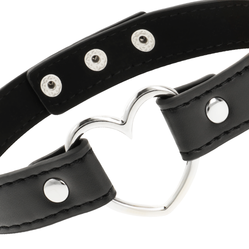 COQUETTE CHIC DESIRE - COLLIER EN CUIR VÉGÉTALIEN ACCESSOIRE CŒUR POUR FEMME