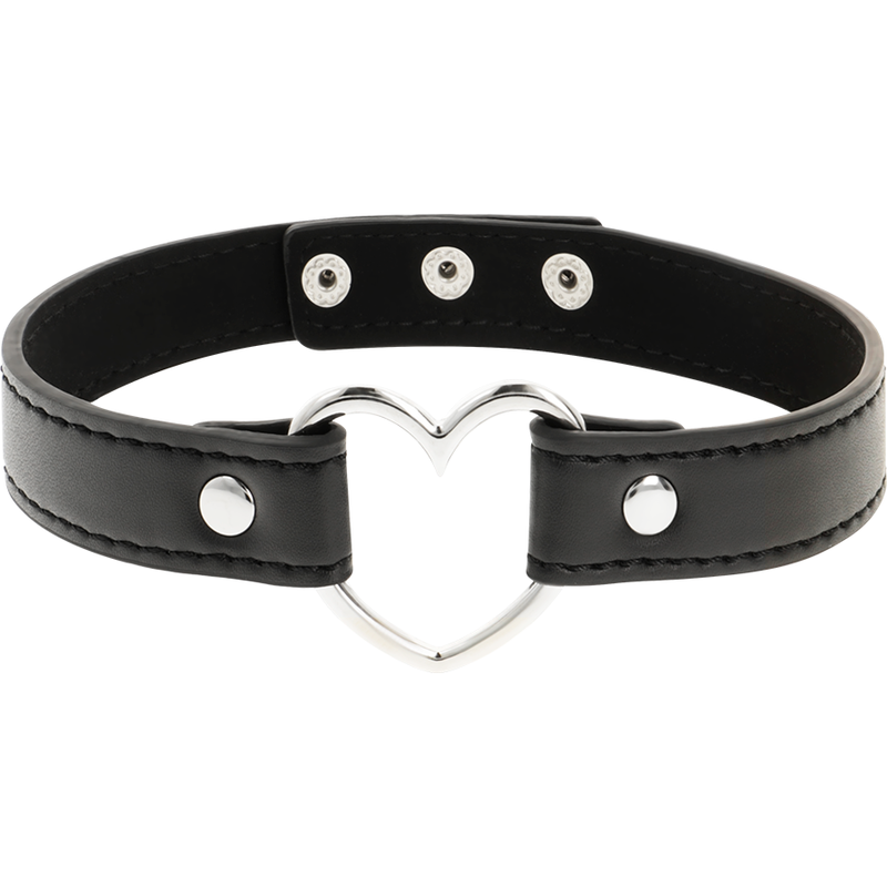 COQUETTE CHIC DESIRE - COLLIER EN CUIR VÉGÉTALIEN ACCESSOIRE CŒUR POUR FEMME