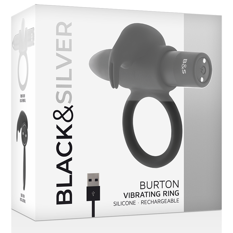 BLACK&SILVER - ANNEAU VIBRANT BURTON 10 MODES NOIR