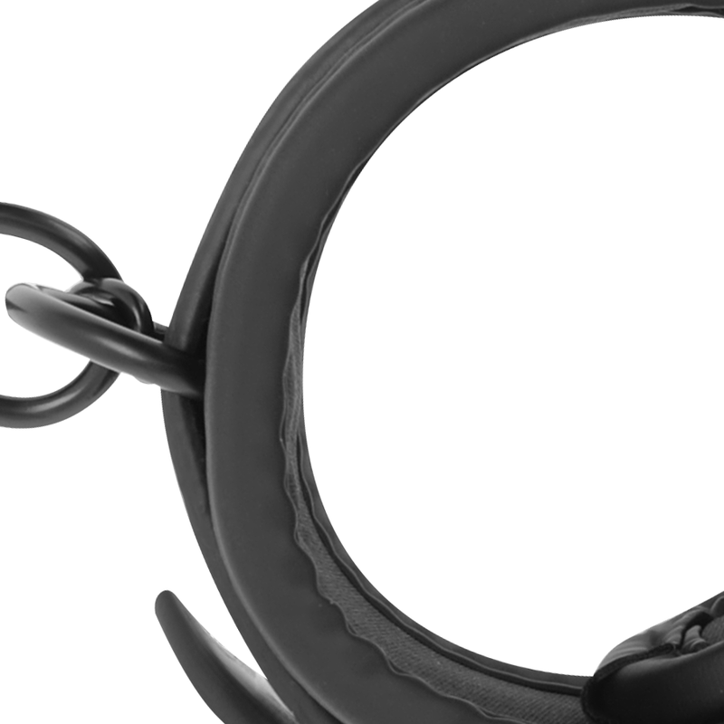 FETISH SUBMISSIVE - VEGAN LEATHER ANKLE CUFFS WITH NEOPRENE LINING