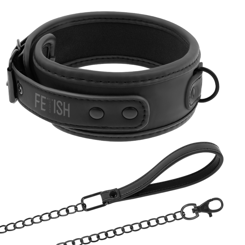 FÉTICHE SOUMIS - COLLIER CHAÎNE DOUBLURE NÉOPRÈNE
