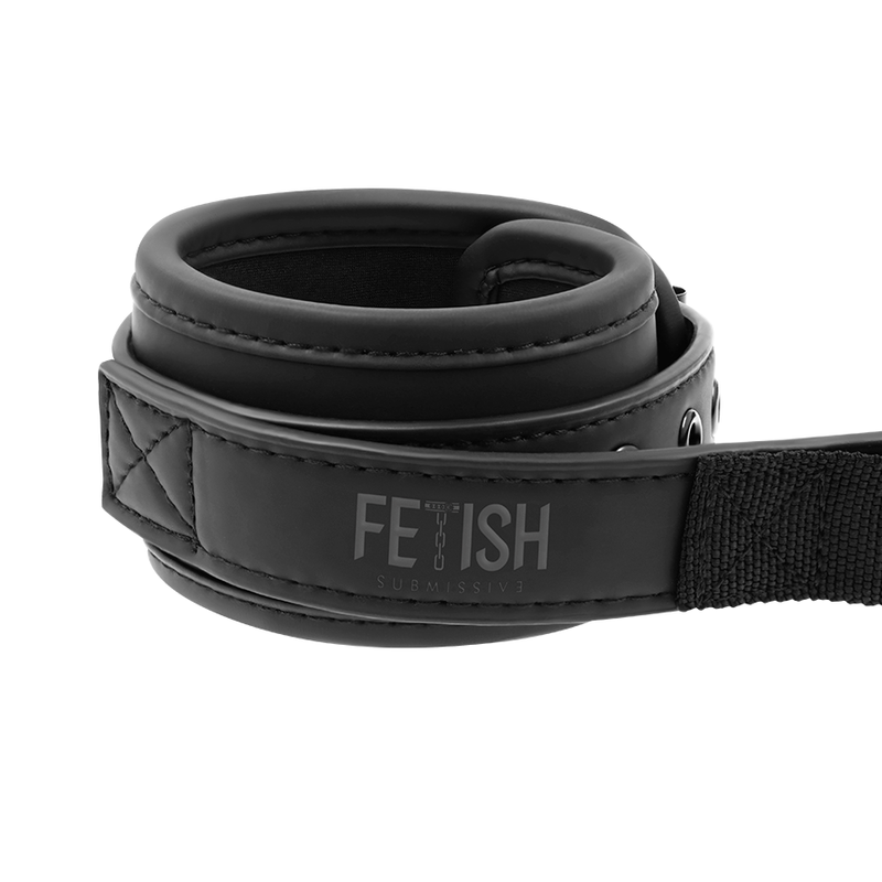 FETISH SUBMISSIVE - NEOPRENE LINING HANDCUFFS WITH HANDLE