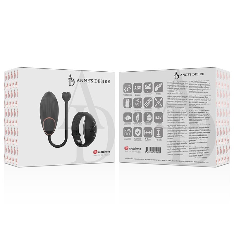ANNES DESIRE - EGG REMOTE CONTROL TECHNOLOGY WATCHME BLACK