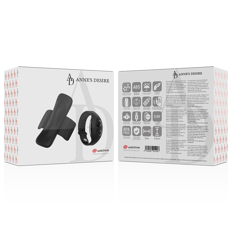 ANNES DESIRE - PANTY PLEASURE TECNOLOG A WATCHME BLACK