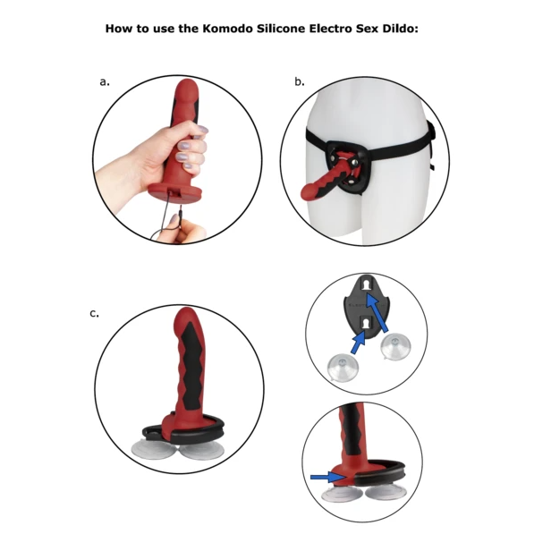 ELECTRASTIM - GODEMICHET KOMODO EN SILICONE FUSION