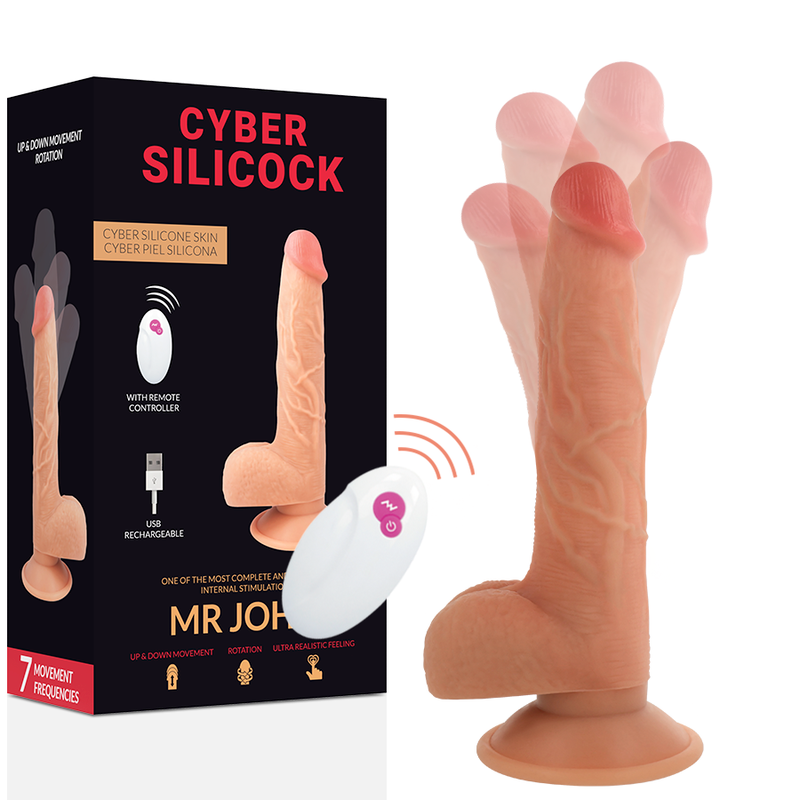 CYBER SILICOCK - REMOTE CONTROL REALISTIC MR JOHN 9.4 IN -O- 1.7 IN