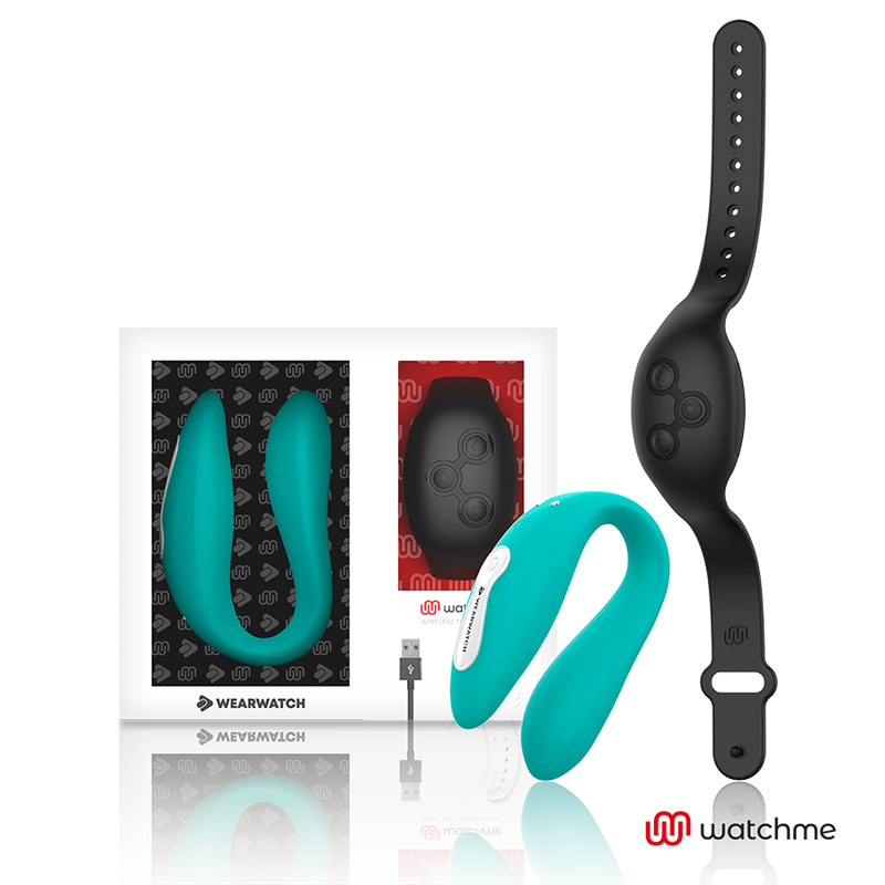 WEARWATCH - MONTRE VIBRANTE À DOUBLE TECHNOLOGIE WATCHME AIGUE-MARINE / JET
